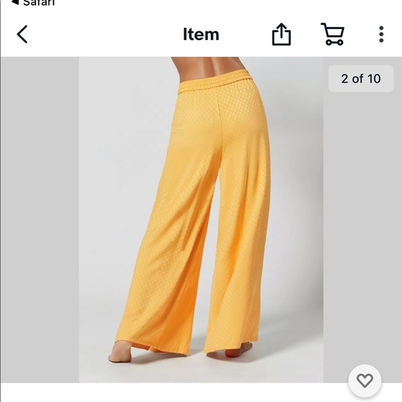 Onia Chloe Silky Dot Wide Leg Pant in Sunflower🌻 - Picture 8 of 9